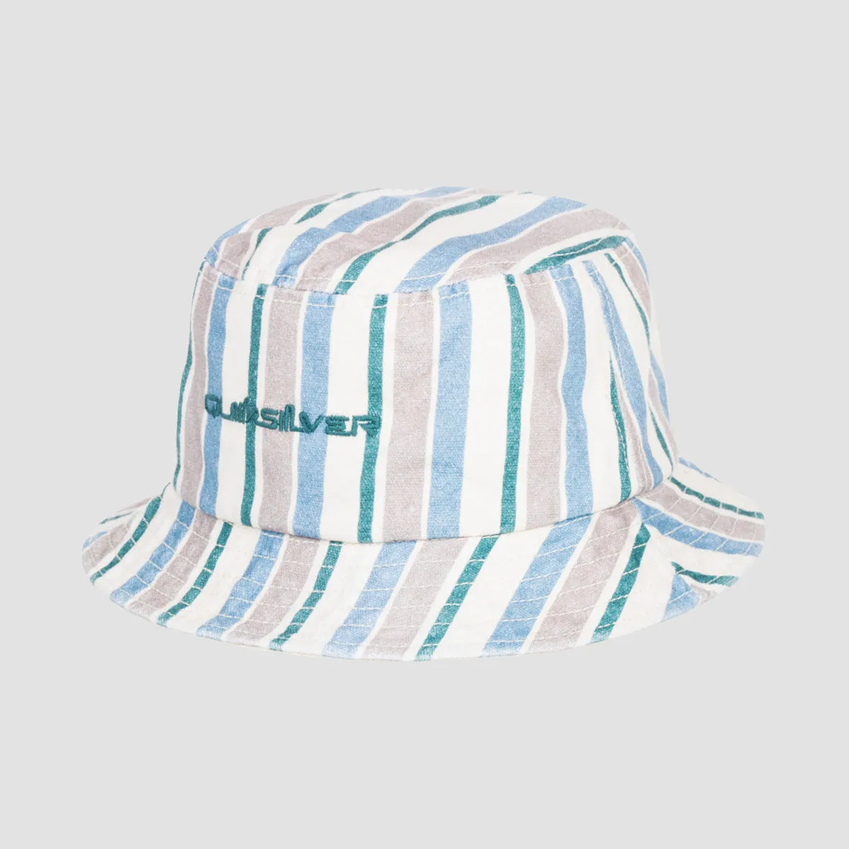 Quiksilver Classic Bucket Hat Antique White Vertical Stripes - Womens