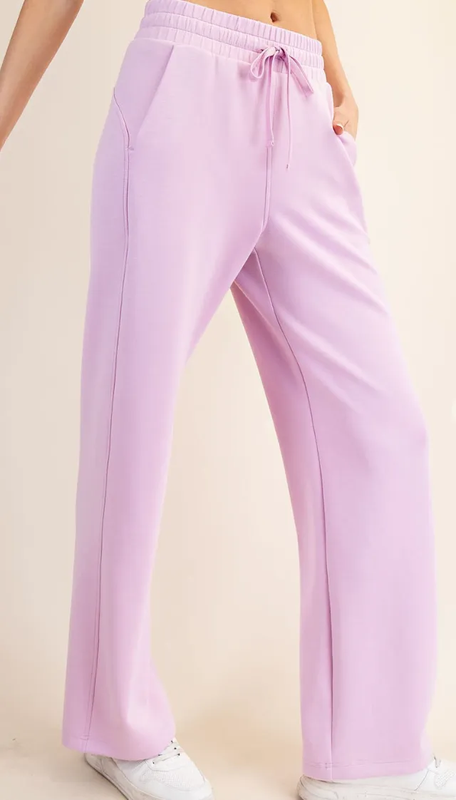 Quinn Scuba Pants - Lavender