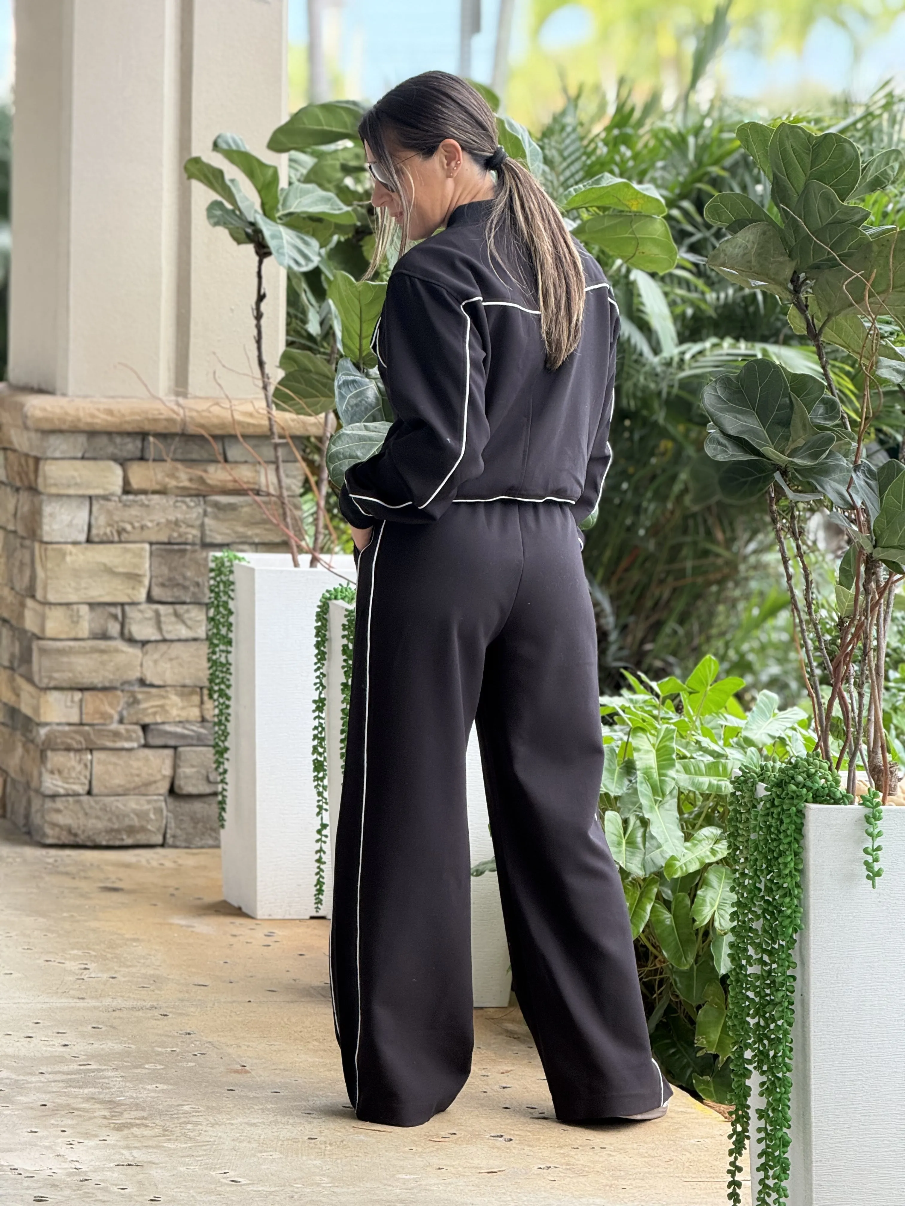 "Amanda"  Bomber jacket And Matching Straight Leg Trouser Set