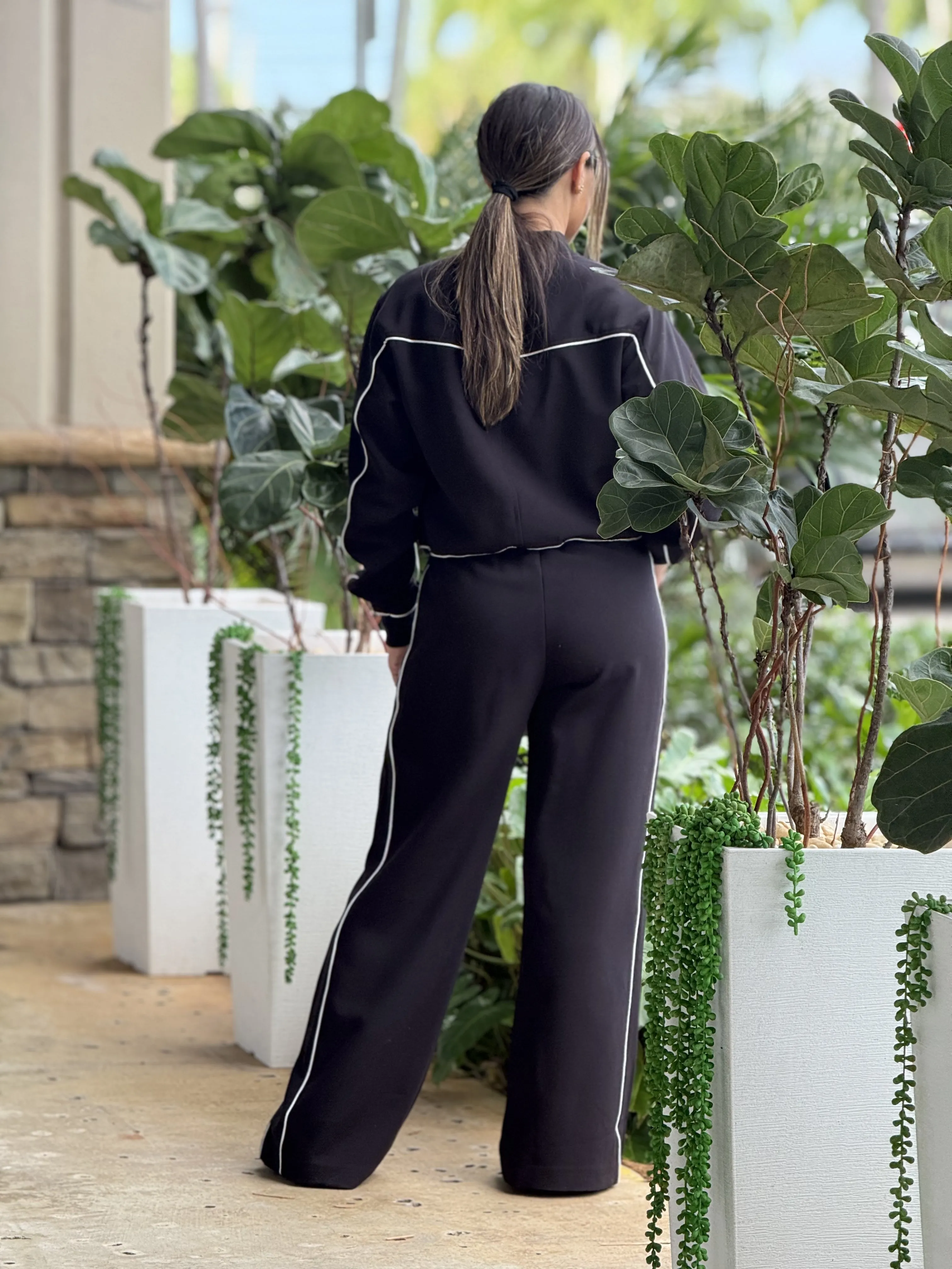 "Amanda"  Bomber jacket And Matching Straight Leg Trouser Set