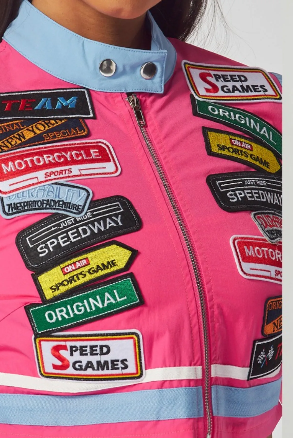 Racing Patch Crop Jacket