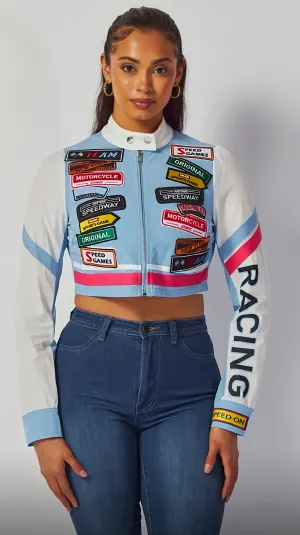 Racing Patch Crop Jacket