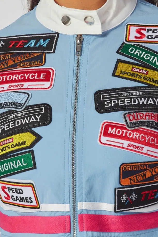 Racing Patch Crop Jacket