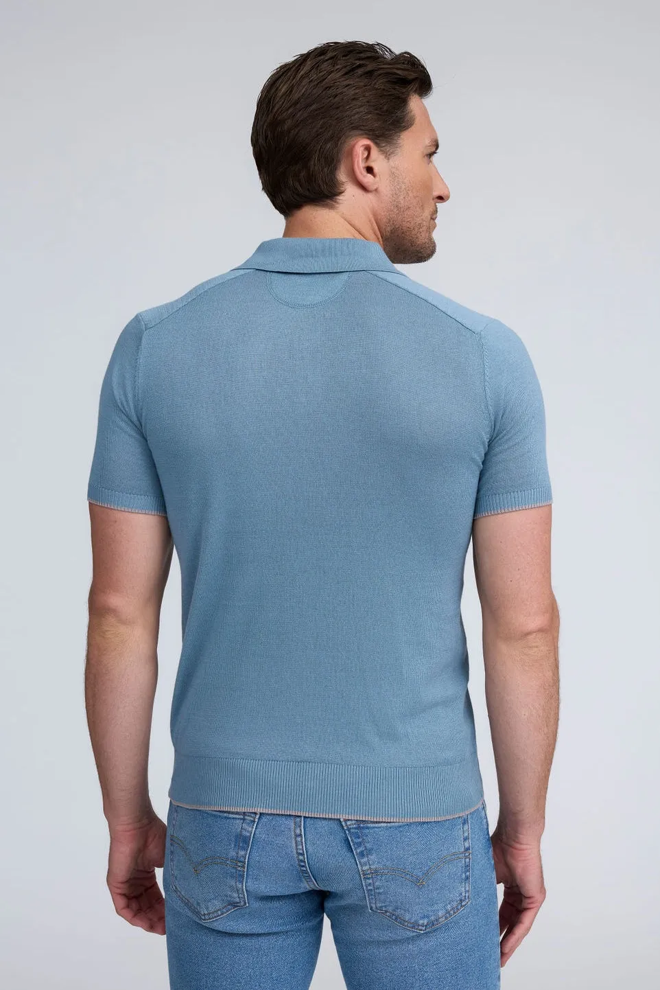 Raffi Florian Three Button Modal Cotton Polo