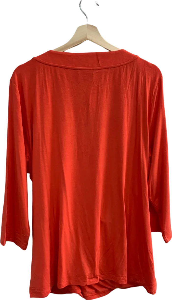Ralph Lauren Orange Alayja 3/4 Knit Top XXXL