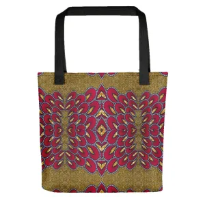 Red Gold African Print Tote bag