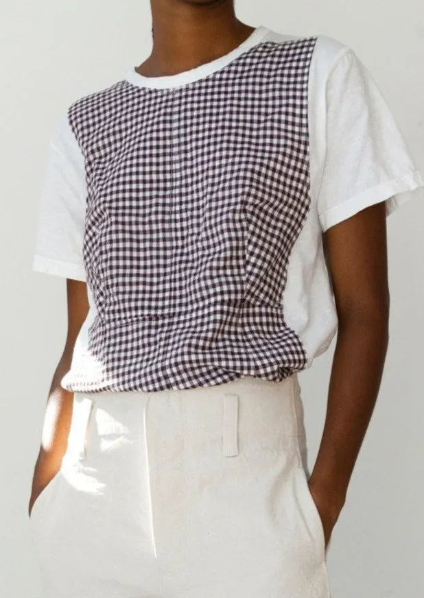 Regina Tee, Brown Gingham