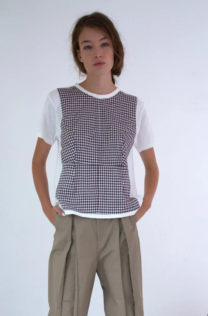 Regina Tee, Brown Gingham