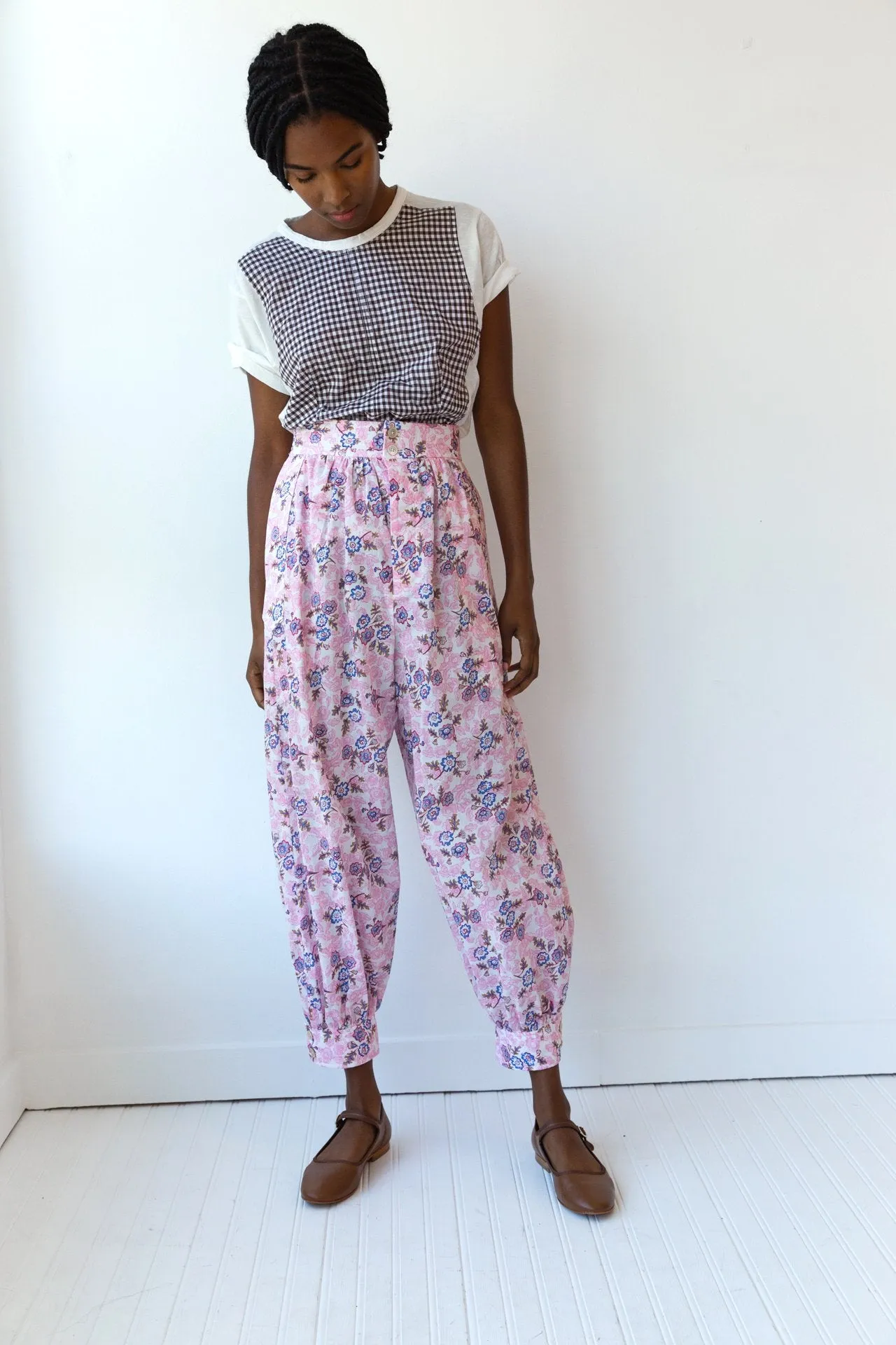 Regina Tee, Brown Gingham