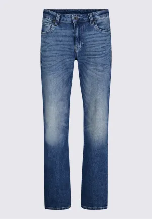 Relaxed Straight Driven Men's Jeans in Heavily Sanded Wash - BM22986
