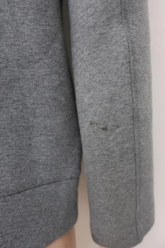 Roc Nation Zip-Up Hoodie Sweatshirt Heather Gray Stretch Cotton Size Small