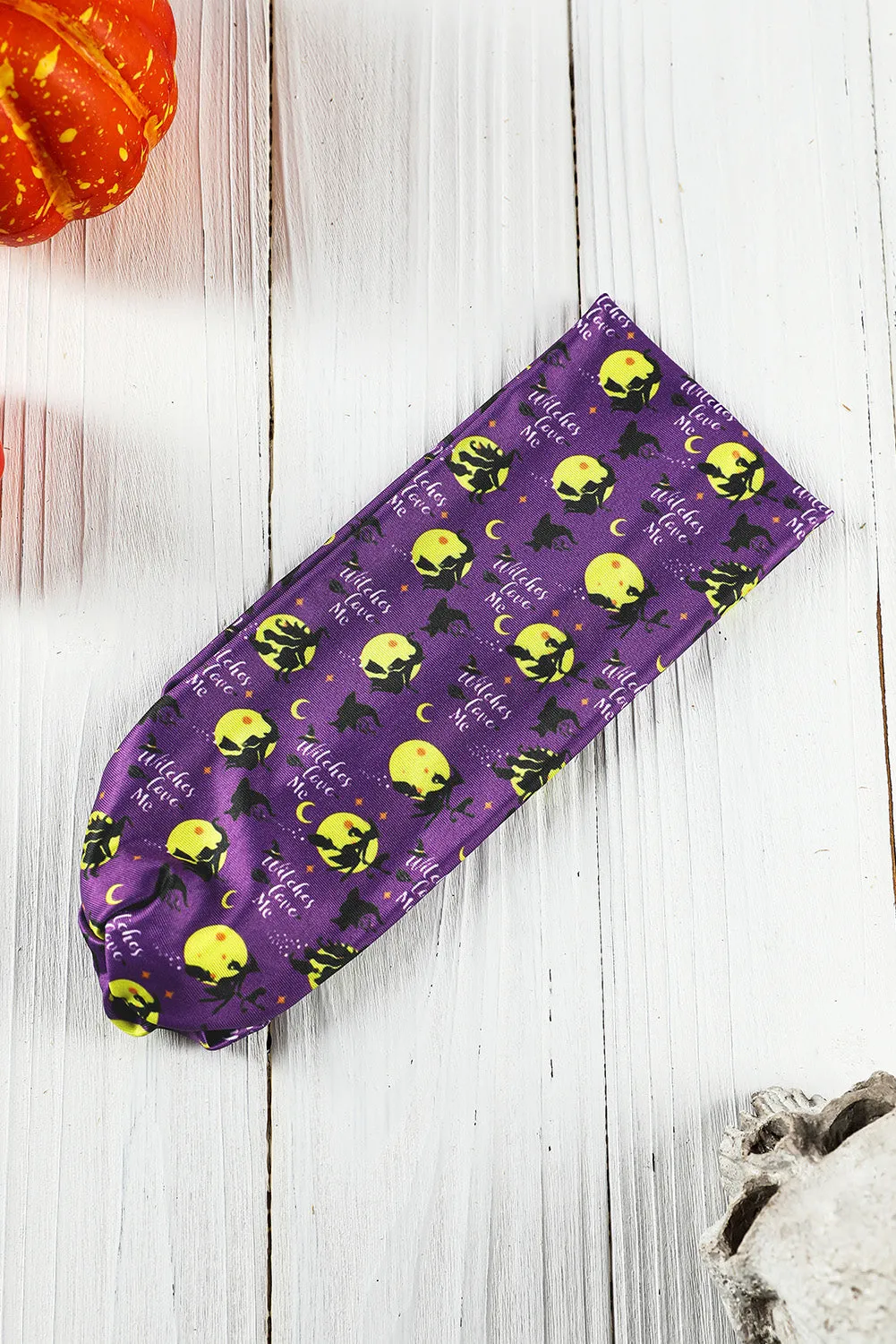 Russet Orange Crossed Detail Halloween Printed Headband