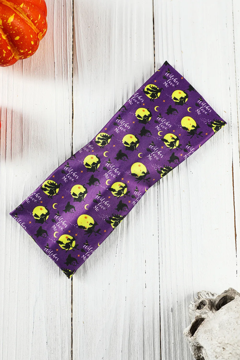 Russet Orange Crossed Detail Halloween Printed Headband