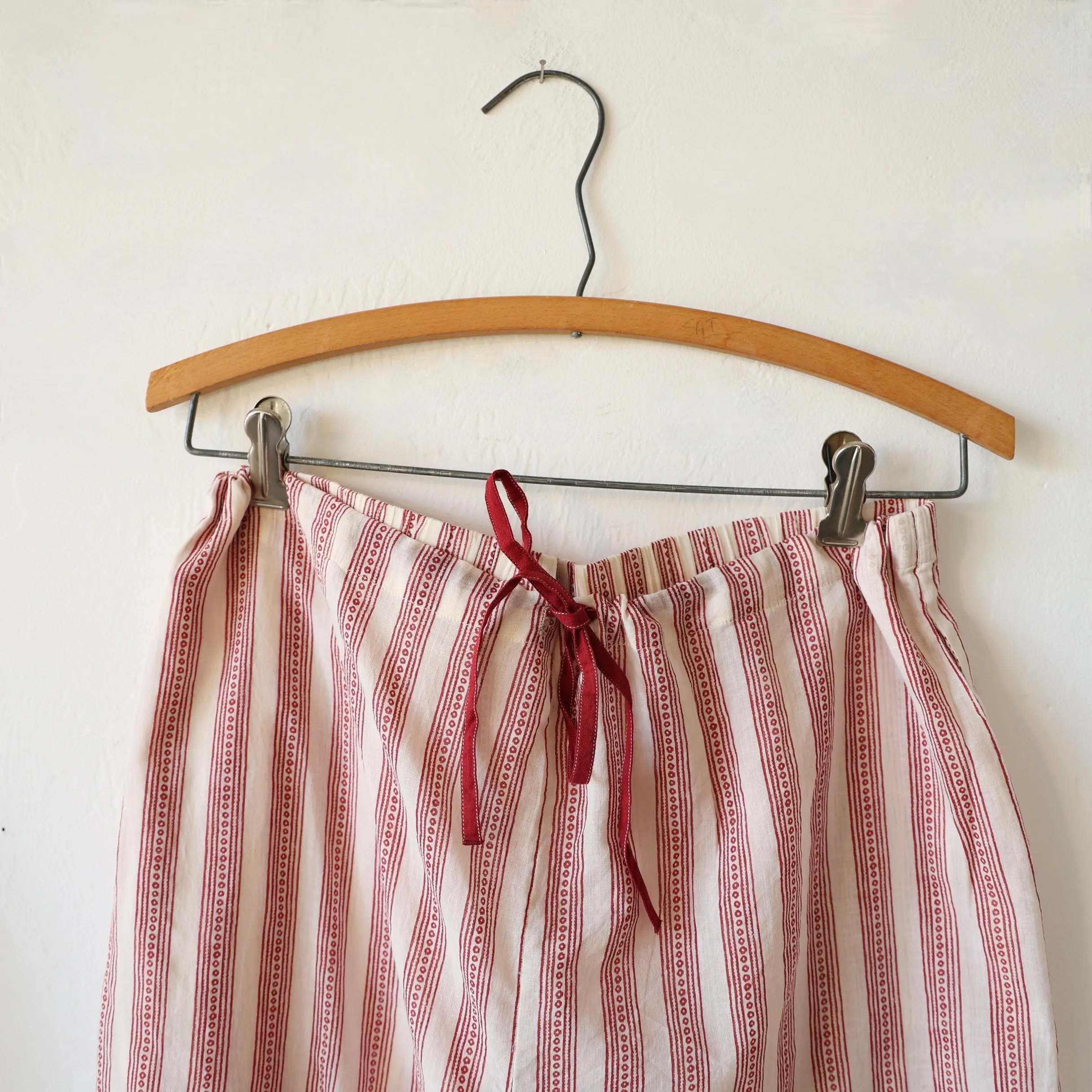 Scarlette Hand Printed Pajamas - Line Stripes