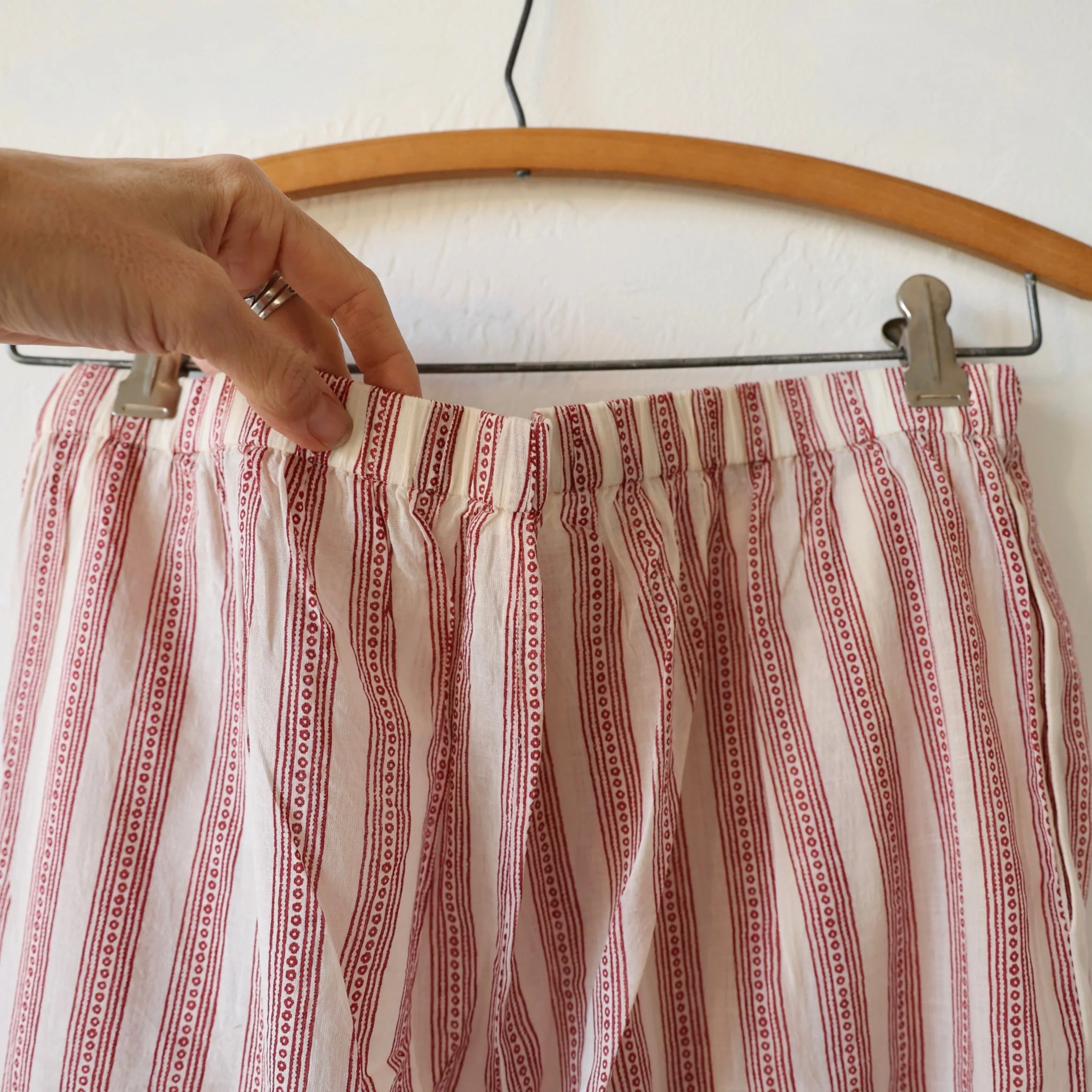 Scarlette Hand Printed Pajamas - Line Stripes