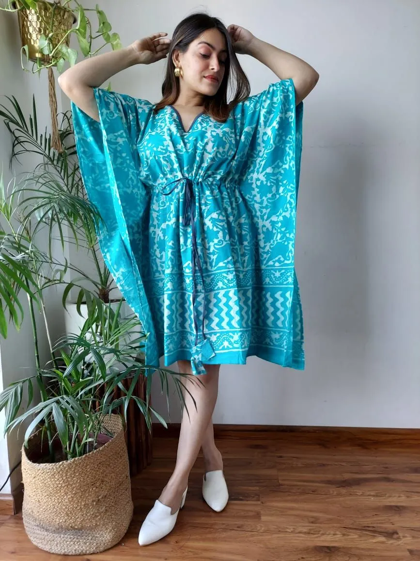Short Kaftan in Blue