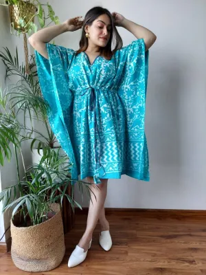 Short Kaftan in Blue