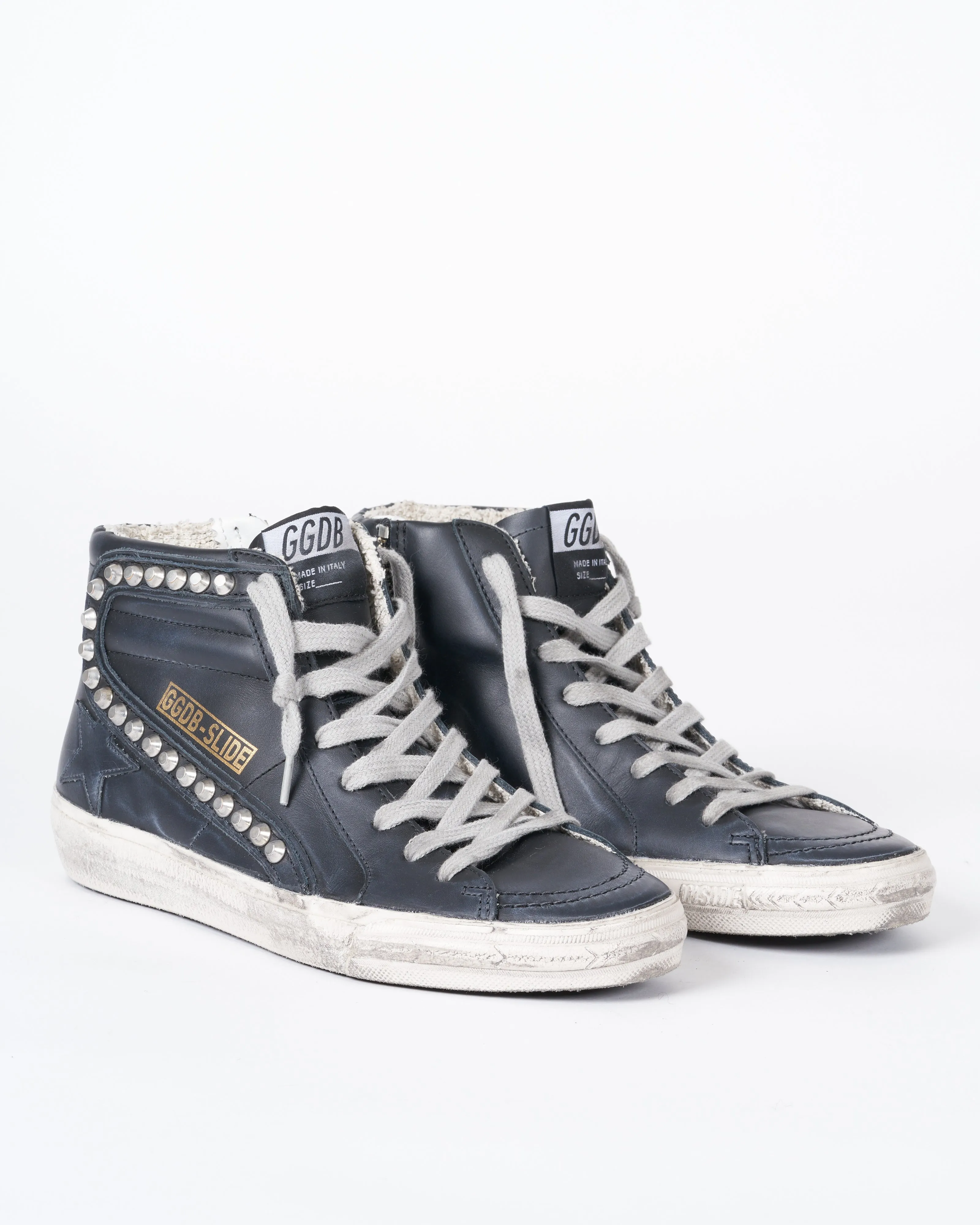 slide classic leather upper - studs