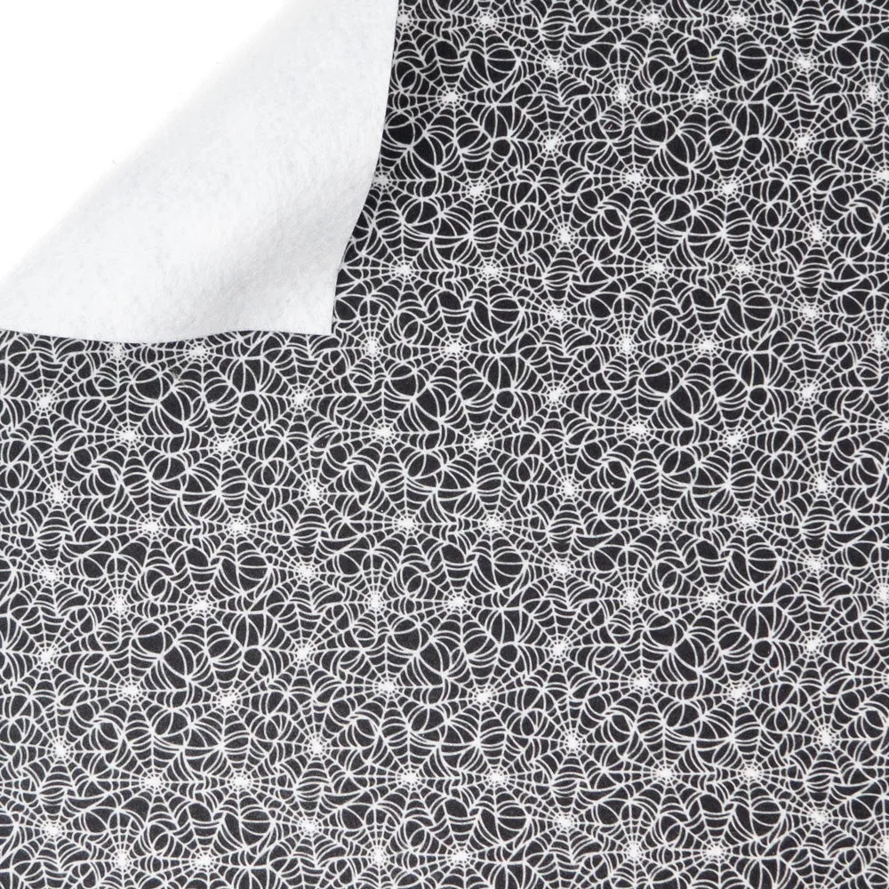 Spiderwebs Printed Felt