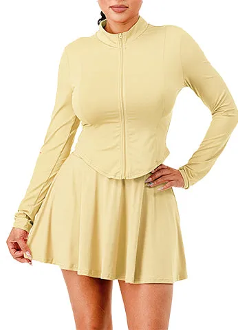 SPORTS ZIP UP JACKET SKORT SET(MMS8015) <Bundle>