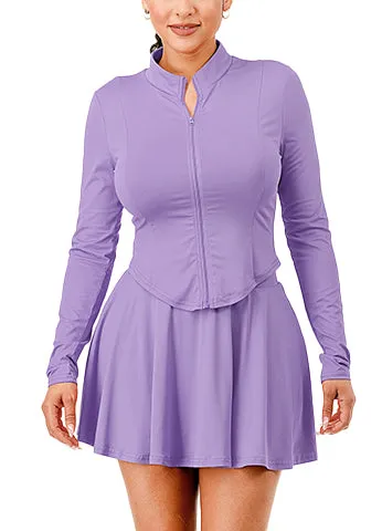 SPORTS ZIP UP JACKET SKORT SET(MMS8015) <Bundle>