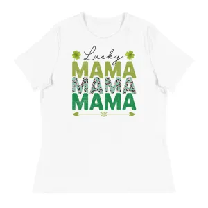 St. Patrick's Day Lucky Mama Women's Relaxed T-Shirt