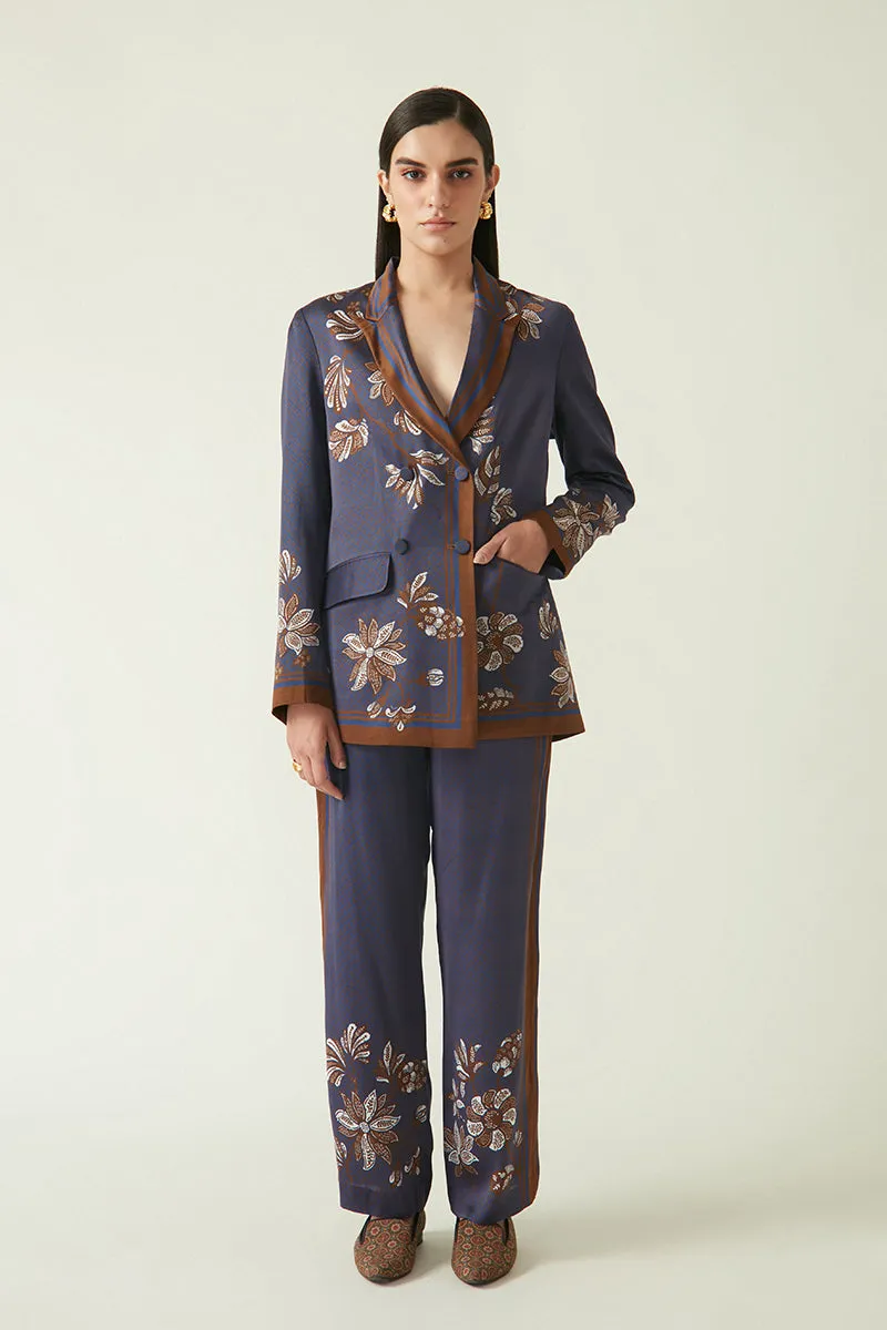 Summer Jacket Linen Satin Praya Printed-Java E2-Fashion Edit-7JV-34-Payal Pratap