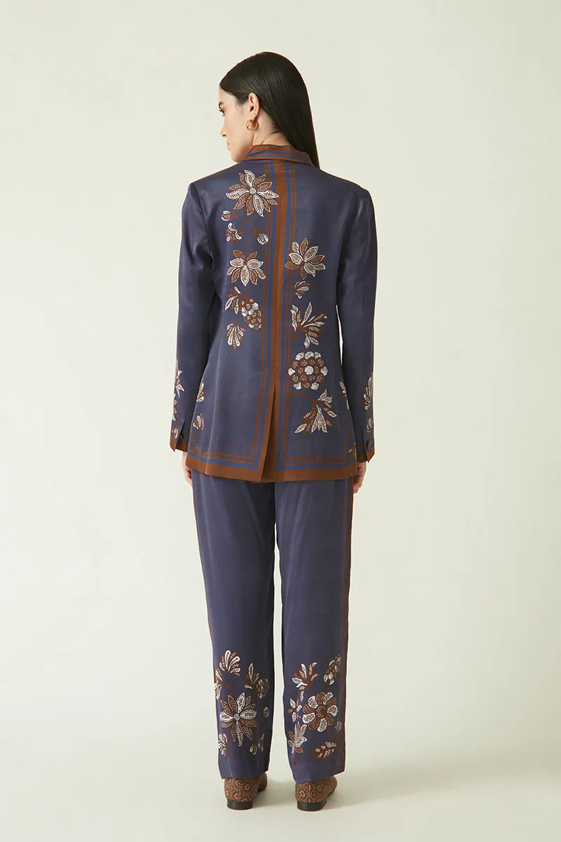 Summer Jacket Linen Satin Praya Printed-Java E2-Fashion Edit-7JV-34-Payal Pratap