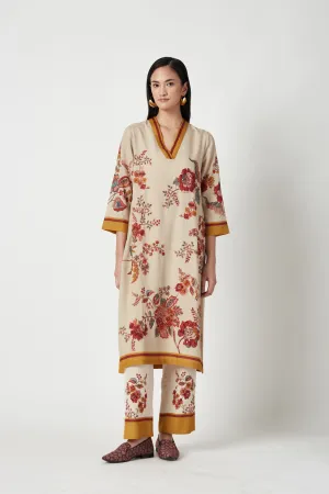 Summer Kurta Set Pure Silk Obi Printed-Fashion Edit Java 3-9JV-135A-Payal Pratap