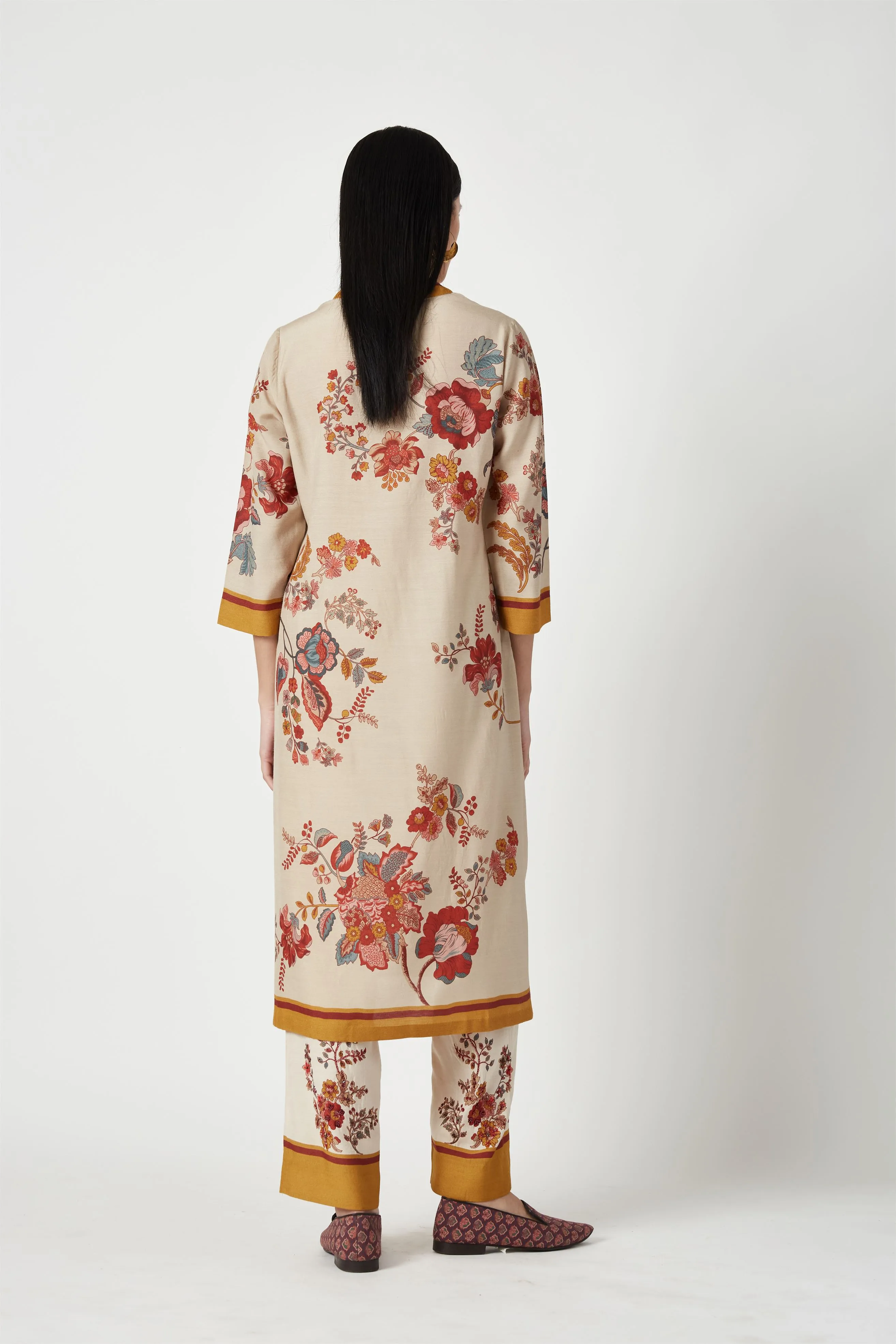 Summer Kurta Set Pure Silk Obi Printed-Fashion Edit Java 3-9JV-135A-Payal Pratap
