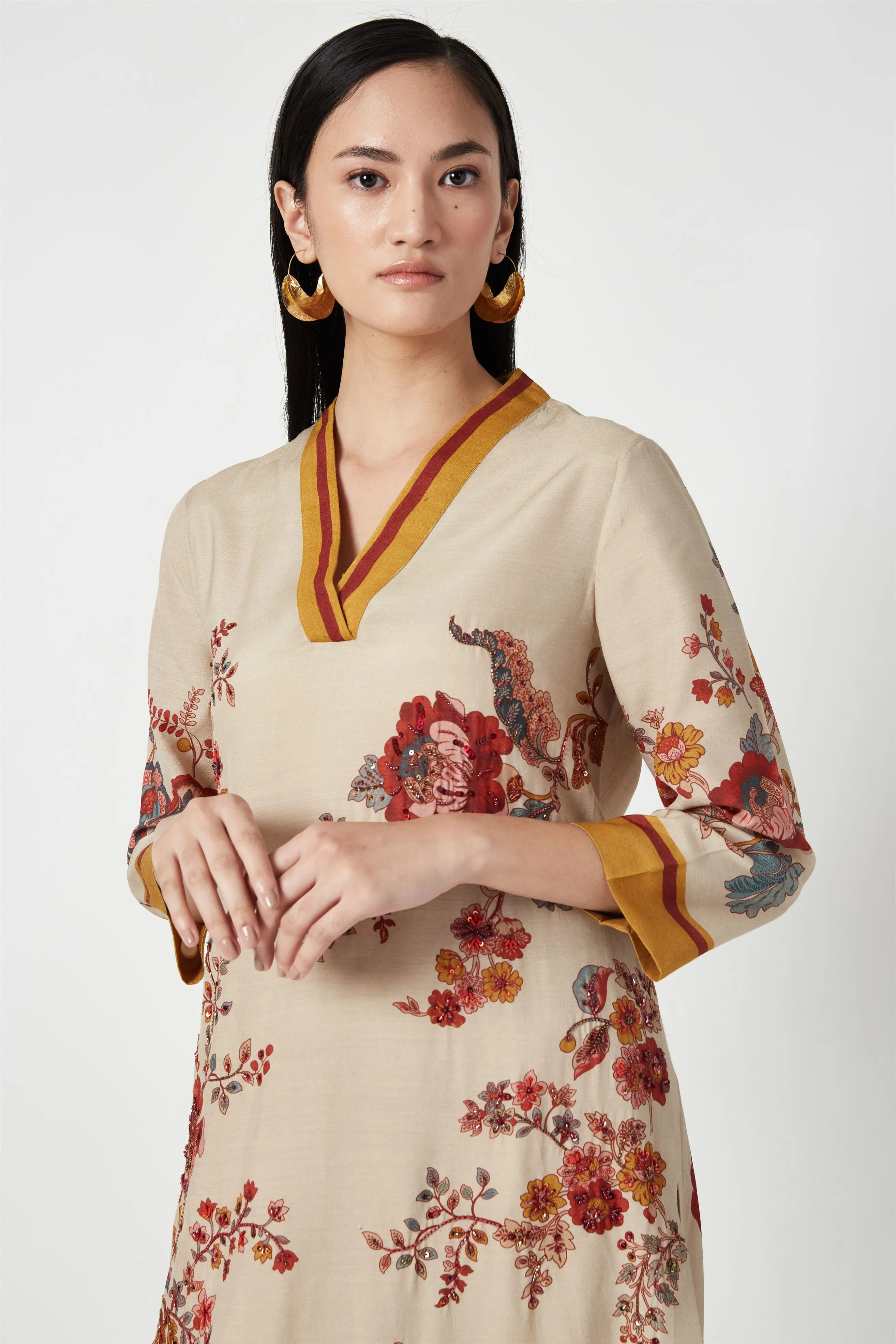 Summer Kurta Set Pure Silk Obi Printed-Fashion Edit Java 3-9JV-135A-Payal Pratap