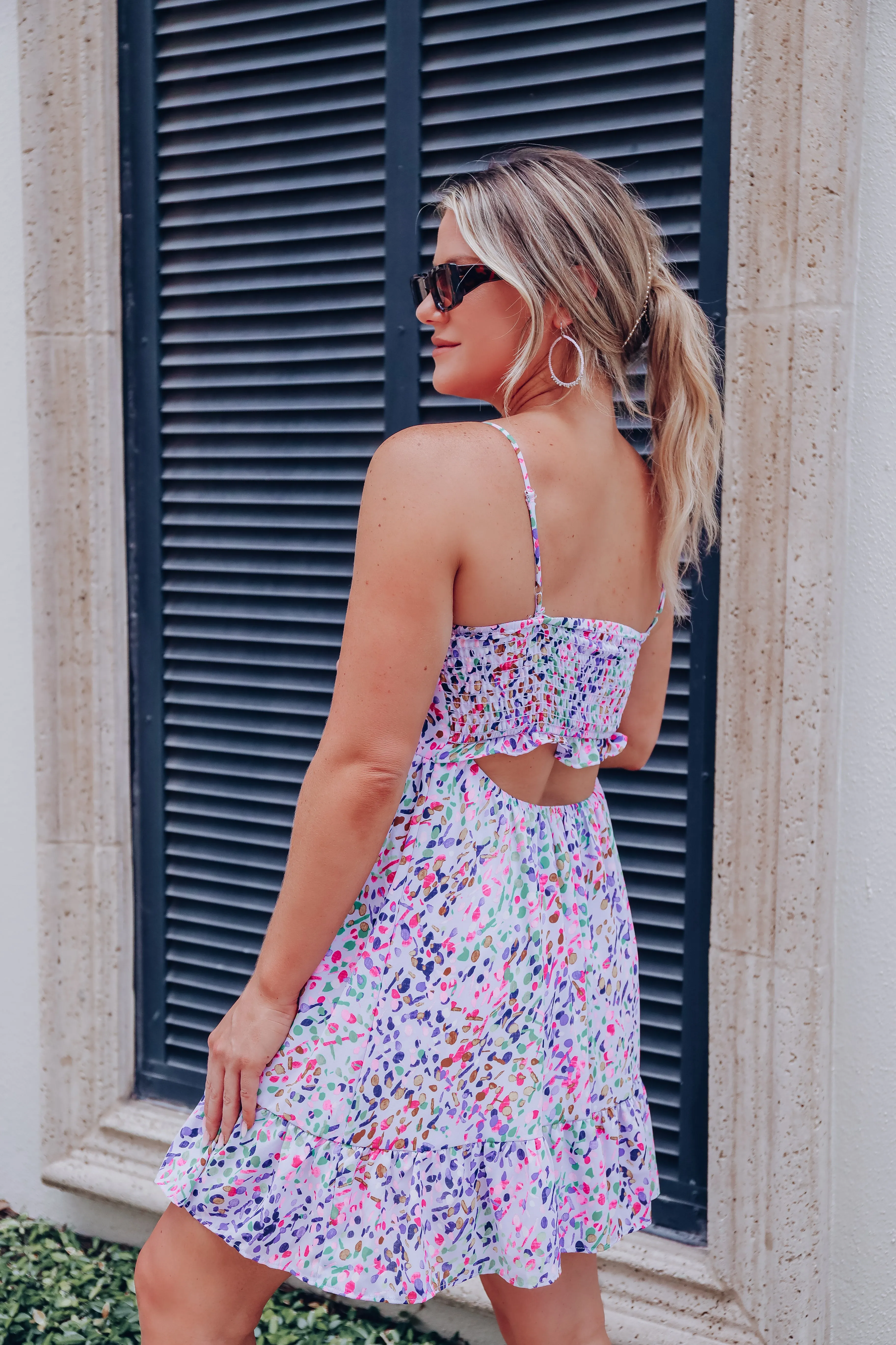 Summer Lovin' Ruffled Dress - Lavender/Multi