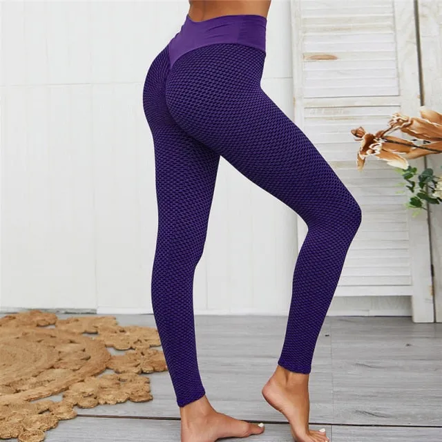 SVOKOR Women Leggings High Waist Dot Fitness leggins mujer High stretch sportswear ladies polyester casual Seamless Pants