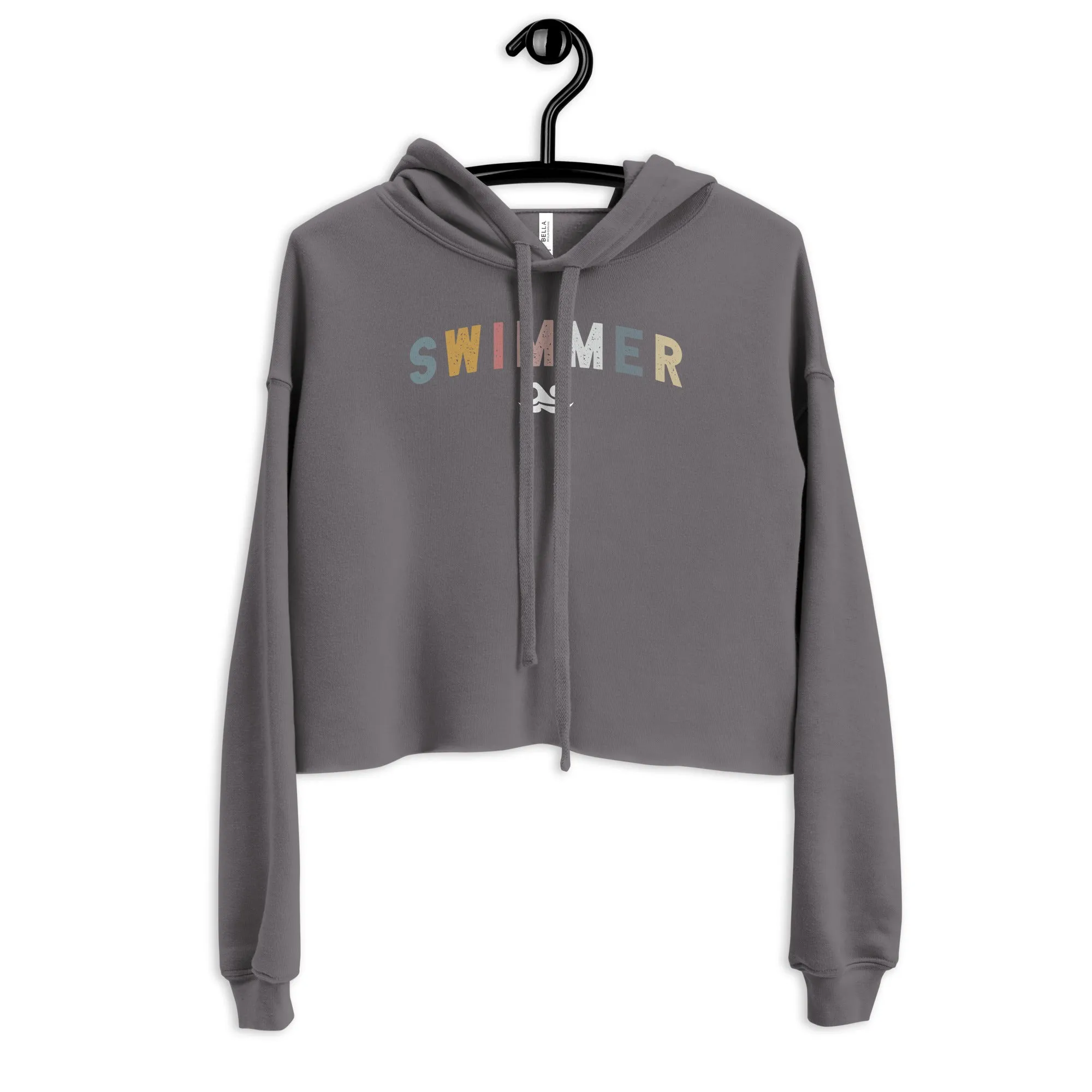 Swimmer Retro Arch Crop Top Hoodie