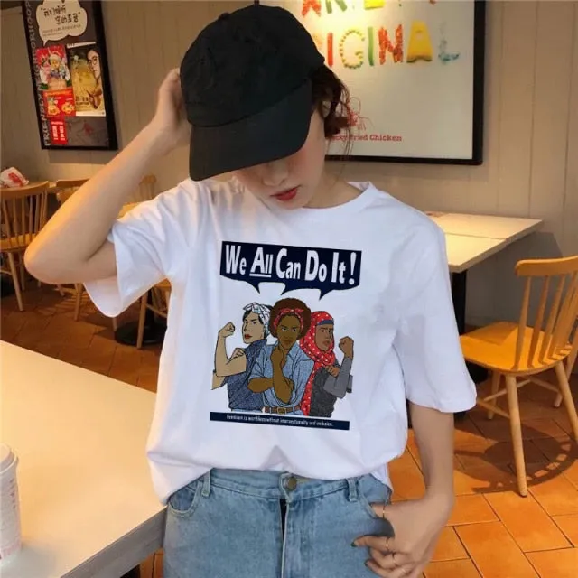 T Shirt Women Short Sleeve Round Neck