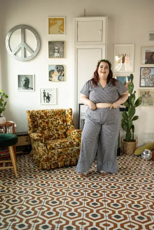 tate pant in gingham