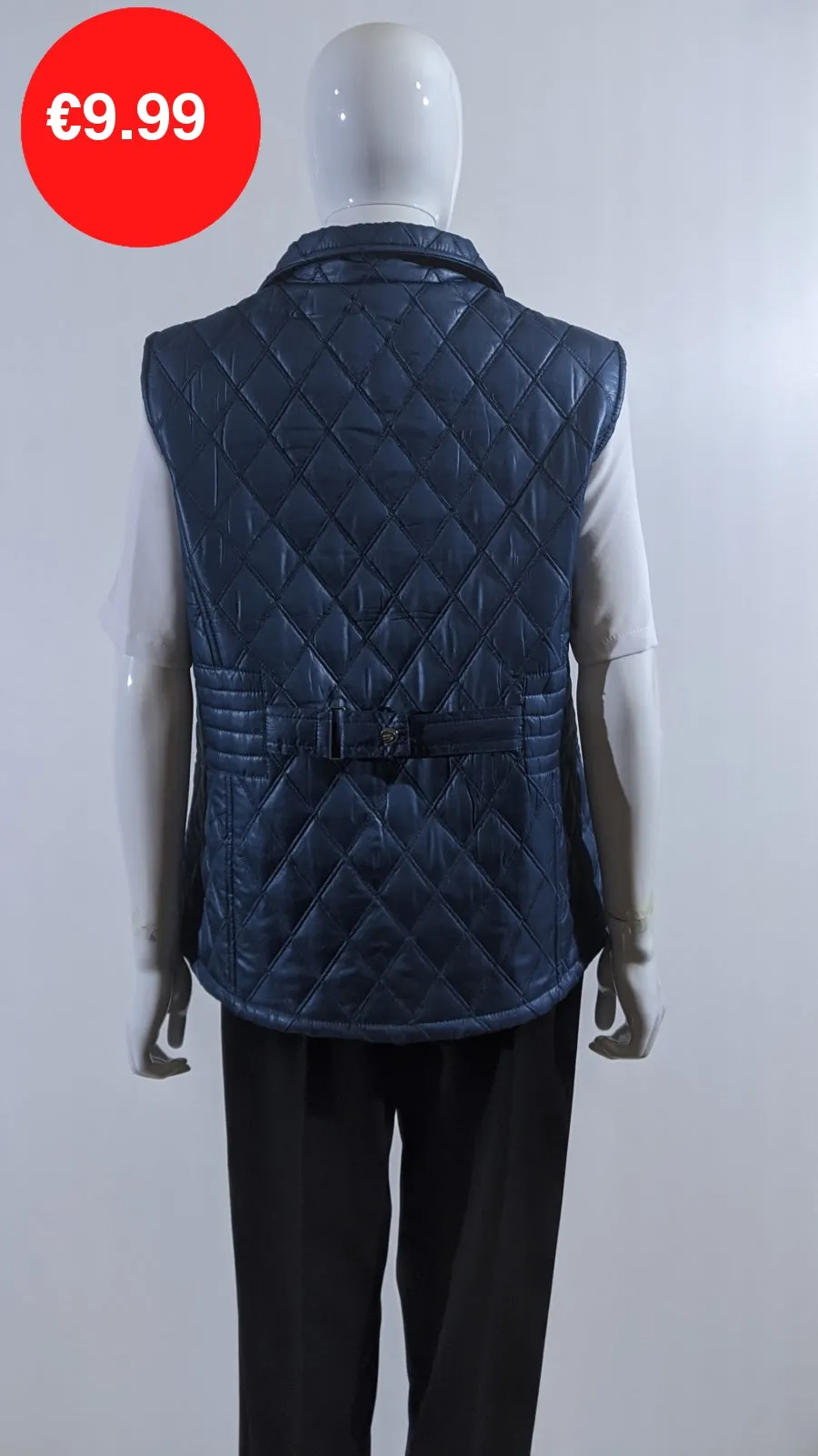 Teal Diamond Quilted Waistcoat with Zipped Pockets