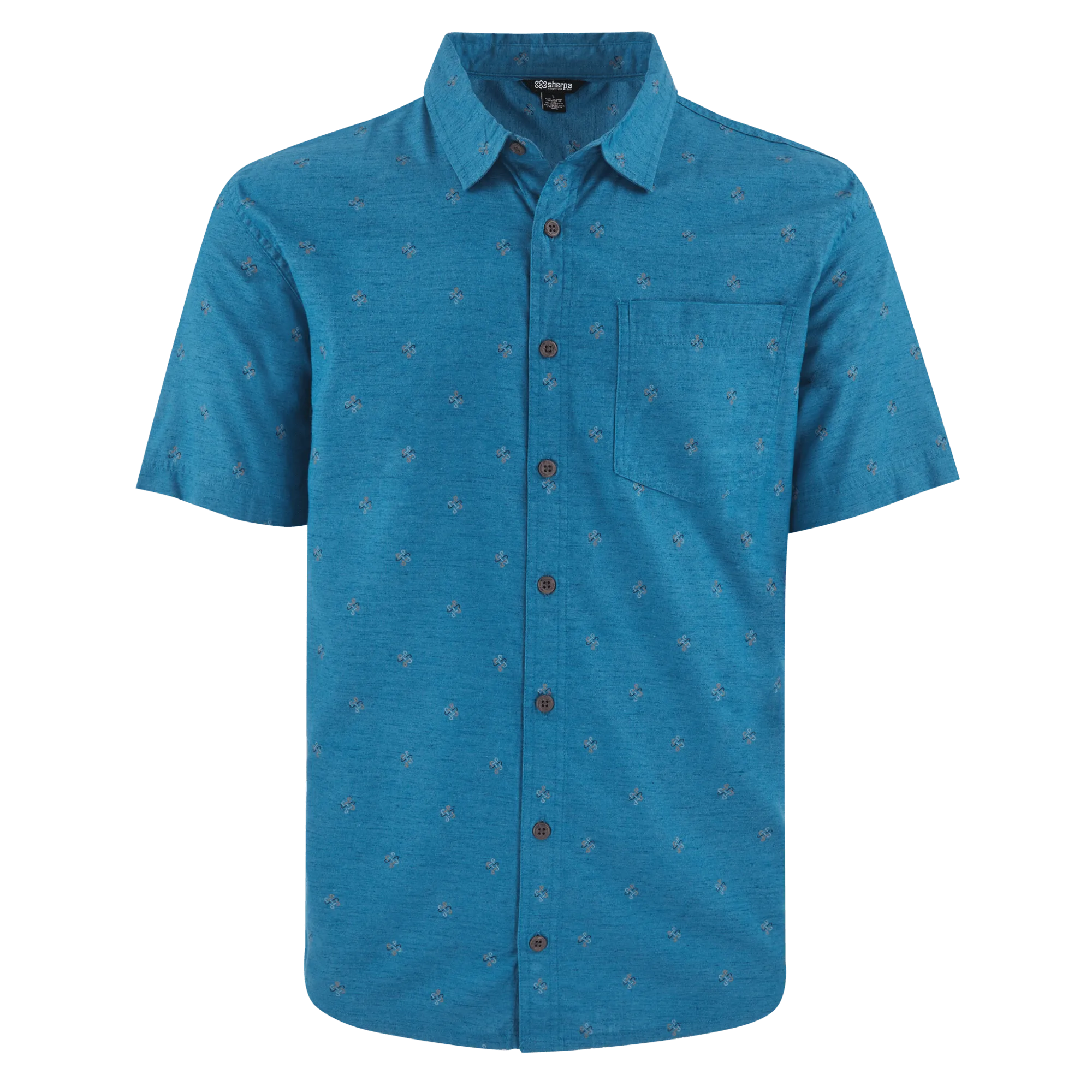 Tharu Short Sleeve Shirt - Lapis Endless Knot