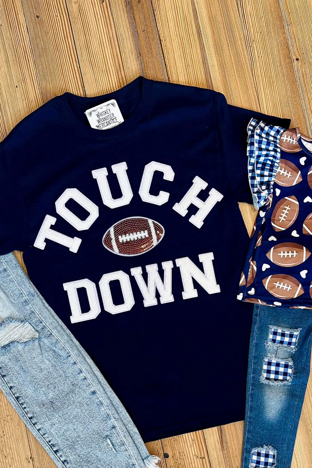 TOUCH DOWN Chenille Patch Tee