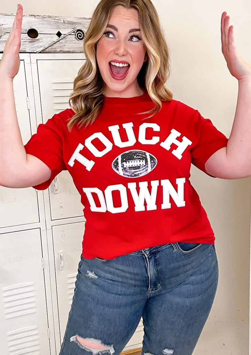 TOUCH DOWN Chenille Patch Tee