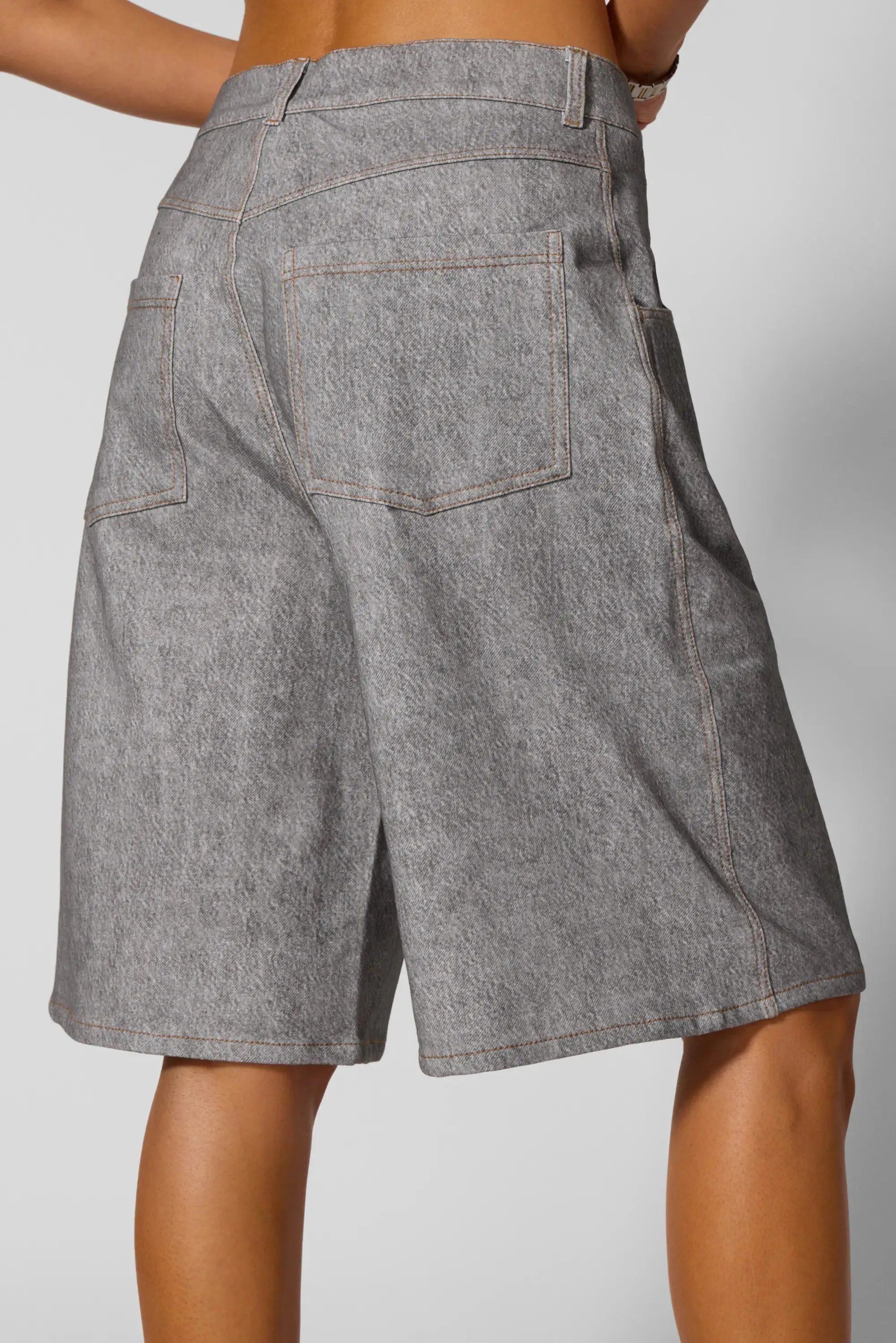 Trompe-l'oeil Short - Htr Grey
