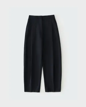 Vai - Deep Pleat Tailored Trousers - Darkest Navy