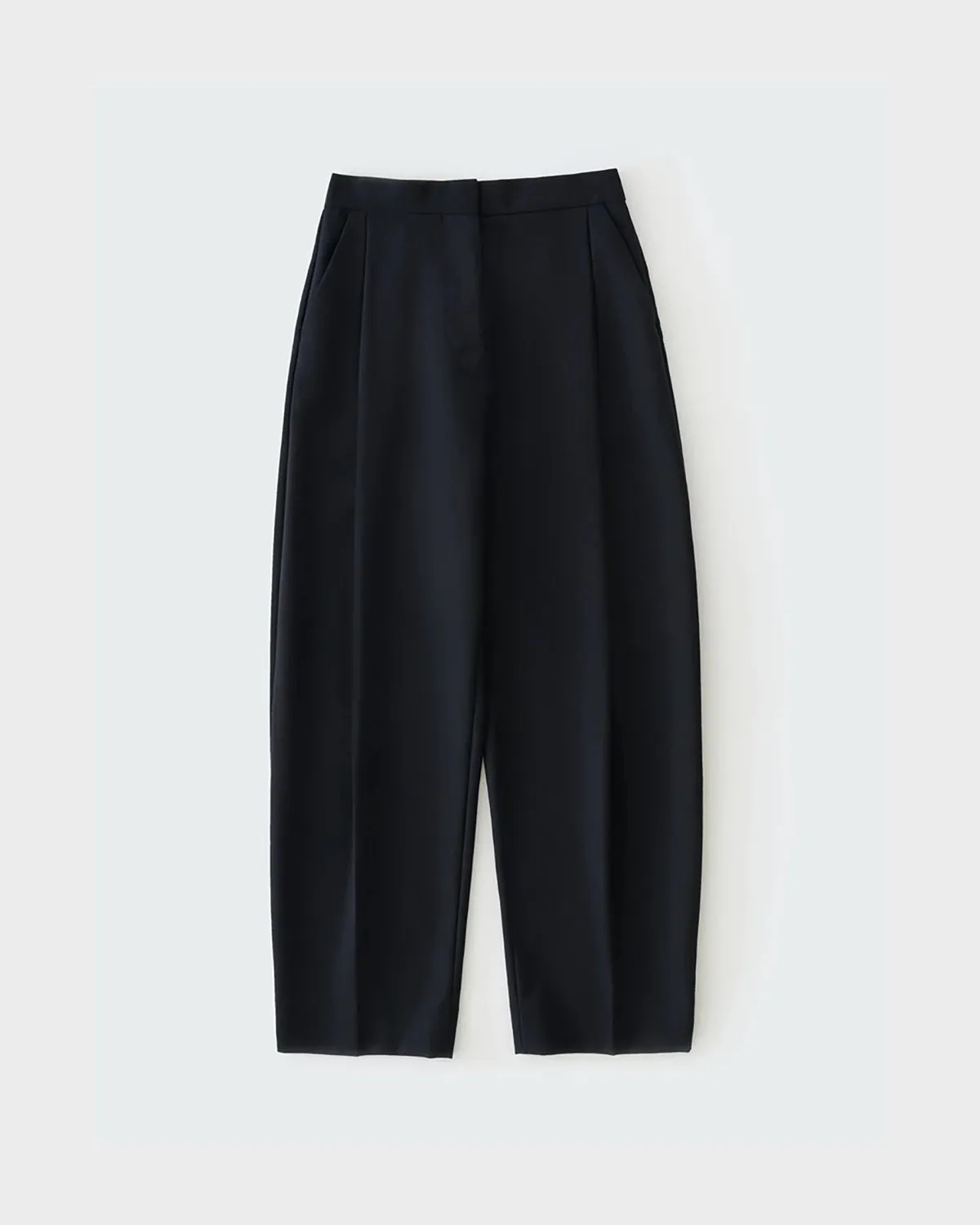 Vai - Deep Pleat Tailored Trousers - Darkest Navy