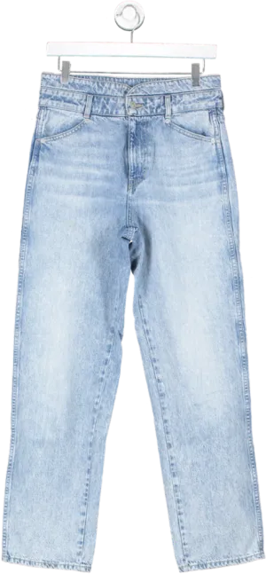 Veronica Beard Blue Blake Classic Straight High Rise Jeans UK S