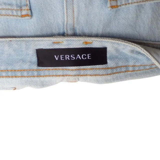 VERSACE- 2024 Denim & Satin Shorts, Multiple Sizes Available