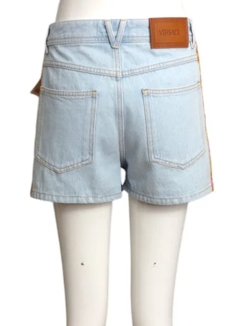 VERSACE- 2024 Denim & Satin Shorts, Multiple Sizes Available