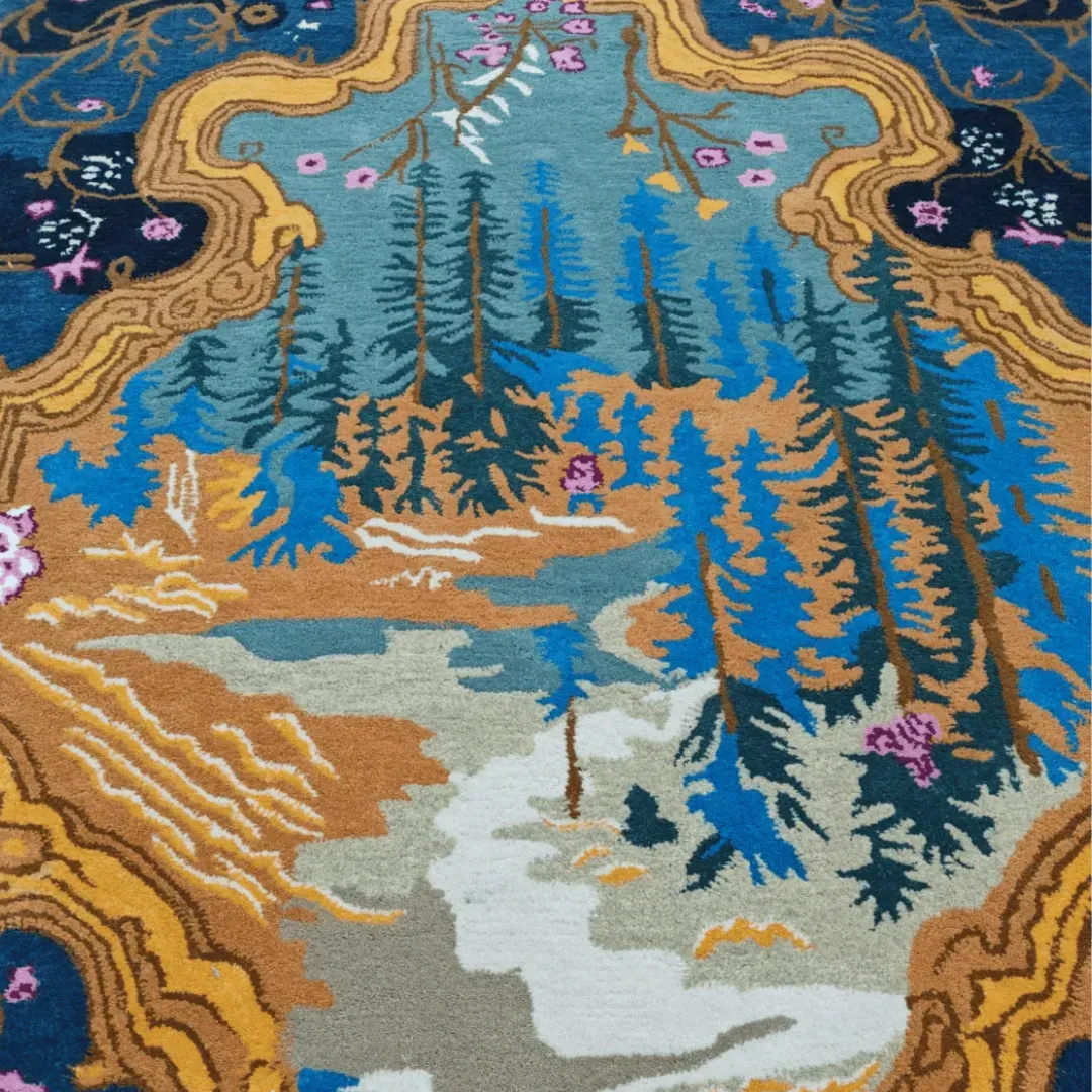 Vintage Frame Hand Tufted Rug