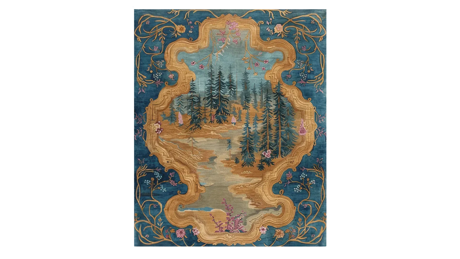 Vintage Frame Hand Tufted Rug