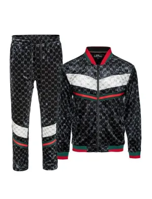 VPS-712 A Comfort Men's Black Track Suit Set 6 PACK