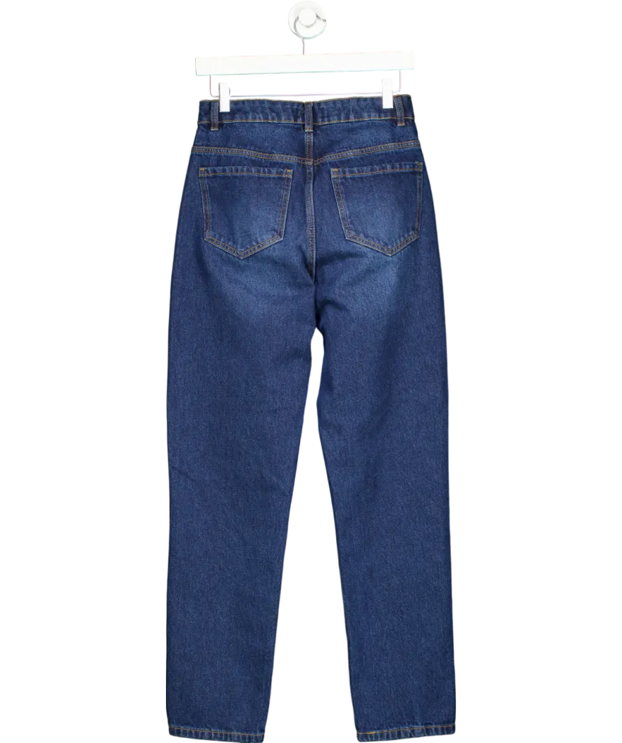 Warehouse Blue High Rise Straight Leg Jeans UK 10